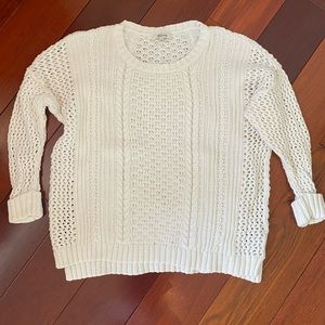 Madewell white knit sweater size small